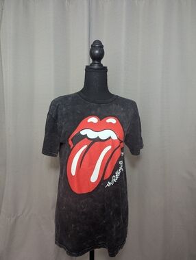 The Rolling Stones Tongue Logo Tee - Black & Red